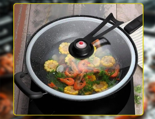 Купити онлайн товари по цінам зі знижкою: Сковорода вок із кришкою