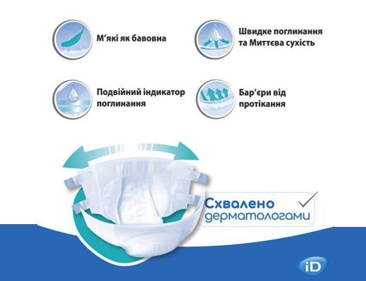 Зробити замовлення: Підгузки iD Slip Plus Large