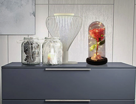 Купити онлайн: Троянда в колбі з підсвічуванням