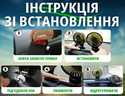 Купити онлайн товари по цінам зі знижкою: Подвійний автомобільний вентилятор
